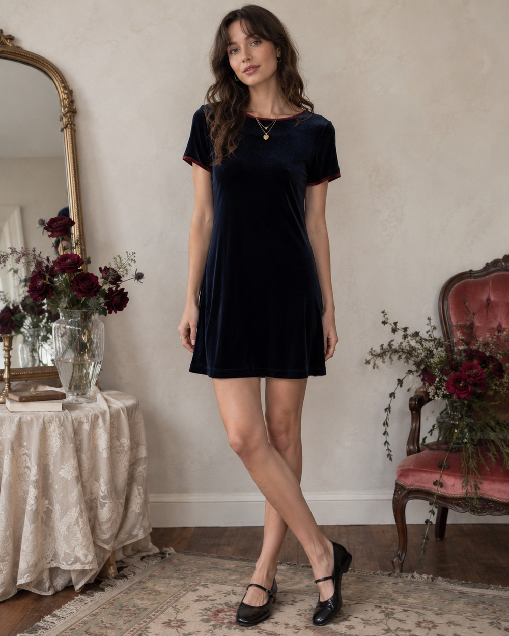 Vintage Nina Piccalino Velvet Dress 6 Whimsigoth 80s Phoebe Buffay Fairycore